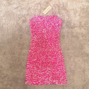 Pink Sequence Mini Dress